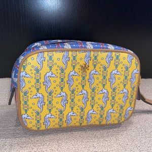 TORY BURCH SEAHORSE PRINT CLUTCH